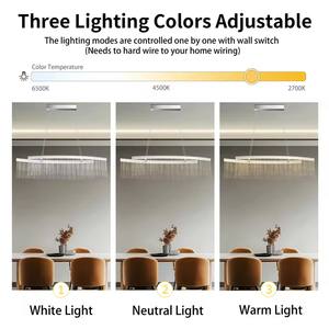 Lustres modernes à pampilles LED pour cuisine, bureau commercial et salle à manger, <span class=keywords><strong>avec</strong></span> chaîne à pampilles - Product Image 3