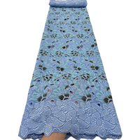 Tissu en dentelle suisse de haute qualité NI.AI, voile de coton multicolore, nouveau design, dentelle de coton nigériane pour mariage