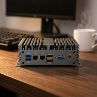 HW HW-N100 Mini PC Industrial con Linux, Quad SSD, DDR4 32GB, Amplio Rango de Temperatura, Intel 4ª/10ª Gen I3/i5/i7 N100, Nuevo, Doble LAN, 2 COM