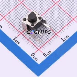 TC-6615-5.5-260 Tactile Switch Through hole,7.5x6mm Switch Single Pole Single Throw Round Button 2.6N Right Angle Insert - Product Image 1