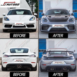 Kit de Carrocería para <span class=keywords><strong>Porsche</strong></span> <span class=keywords><strong>718</strong></span> 982 2016-2024, Mejora a GT4RS, Parachoques Delantero, Rejilla, Difusor Trasero, Alerón, Fibra de Carbono Seca - Product Image 2