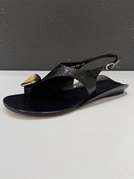 Sandales plates romaines pour femmes avec boucle métallique, personnalisables en usine, logo sur mesure, OEM ODM, style simple doré, à bout ouvert