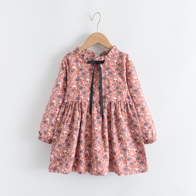 Spring Teen Girls Dresses - Printed Flower Full Sleeve Spring Teen Girls Dresses - Printed Flower Full Sleeve