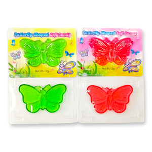 ลูกอมกัมมี่รูป<span class=keywords><strong>ผีเสื้อ</strong></span>แบบใหม่ OEM ODM รสผลไม้หลากสี บรรจุกล่องสวยงาม ผู้ผลิตลูกอม - Product Image 1