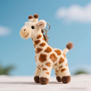 Llavero de Peluche de Jirafa Personalizado de Fábrica, Precio Accesible, Llavero de Animal de Peluche de Alta Calidad, Llavero de Peluche Adorable - Product Image 1