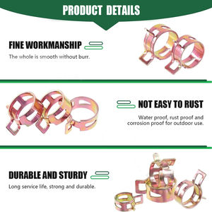 25 pièces 6mm/7mm/8mm/9mm-20mm pour choisir une <span class=keywords><strong>pince</strong></span> à ressort de carburant <span class=keywords><strong>pince</strong></span> à tuyau en silicone sous vide - Product Image 2