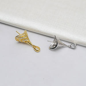 อุปกรณ์ทำเครื่องประดับเงินแท้ S925 แบบ DIY จี้หัวม้าใหญ่ ถาดเปล่าสำหรับไข่มุกขนาด 10-11 มม. สำหรับผู้หญิง ชิ้นส่วนเครื่องประดับกึ่งสำเร็จรูป - Product Image 3