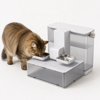 Fontaine à eau intelligente sans fil USMILEPET pour animaux de compagnie, fontaine à boire automatique pour chats et chiens, 5,5 L, design à double bol amovible