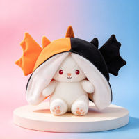 Peluche créative transfrontalière de Pâques, double face, à retourner, en forme de citrouille, lapin, sorcière et fantôme, coussin décoratif mignon pour enfants