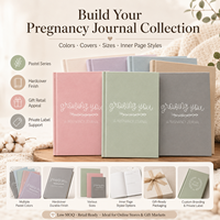 Carnet de grossesse personnalisé à couverture rigide, 3 couleurs, couverture en suède, pages intérieures guidées par les trimestres, faible MOQ, vente en gros