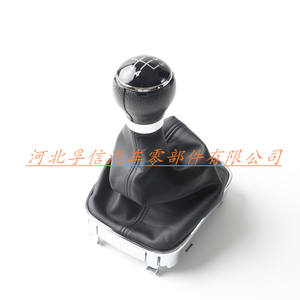 Couvercle de levier de vitesse en cuir pour voiture, pour Jetta Vento Bora Mk5 5 6 vitesses, Transmission manuelle, noir - Product Image 2