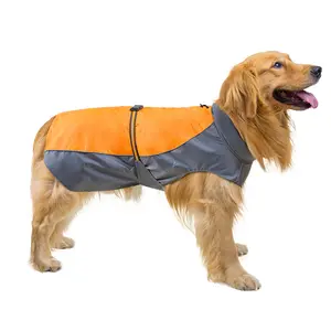 Hot Sell Dog Jacket Water Proof Light Reflective Small Large Dog Rain Coat Pet Jacket Clothes