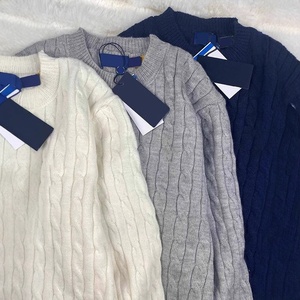Maglione Casual Lauren 2026 Personalizzato con Logo Ralph, Slim-Fit a Quadri in <span class=keywords><strong>Lana</strong></span>, Stile Vintage Old Money per <span class=keywords><strong>Uomo</strong></span> - Product Image 1