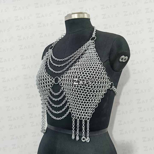 Armure de cotte de mailles en aluminium poli pour tenue d'Halloween, de style médiéval et Renaissance, cadeau de cosplay, personnalisable - Product Image 3