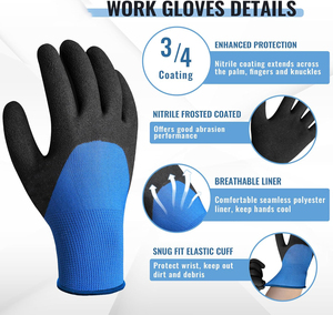 Guantes Ligeros para Electricistas de 400V, Aislantes de Bajo Voltaje, Impermeables de Doble Cara, Antiestáticos de Látex XL para Manos y Brazos - Product Image 2