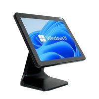 Terminal de point de vente tactile capacitif à écran simple/double noir tout-en-un Machine Android/Windows OS Wi-Fi 6 4 Go/8 Go/16 Go