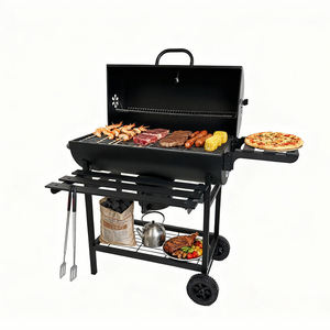 Asador de <span class=keywords><strong>Carbón</strong></span> de Alta Resistencia con Rotación Automática y <span class=keywords><strong>Ruedas</strong></span> - Product Image 1