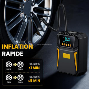 Pompe à air électrique portable AM6 150 PSI avec affichage personnalisé de la pression des pneus, gonfleur de pneus 10 bars pour <span class=keywords><strong>VTT</strong></span> et vélo de route FV AV - Product Image 5