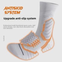 Chaussettes de sport athlétiques en tissu éponge épais avec logo personnalisé, montantes jusqu'au mollet, pour le basketball, la course et l'entraînement (vente en gros)