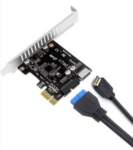Tarjeta de expansión PCIE USB 3,0, adaptador de controlador tipo C, <span class=keywords><strong>PCI</strong></span>, Expree a tipo E, <span class=keywords><strong>USB3</strong></span>, 19P, Super velocidad, 5Gbps - Product Image 5