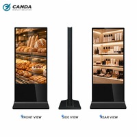 Affichage numérique LCD double face pour kiosque, signalisation publicitaire, double écran, support au sol intérieur, affichage pour magasin de détail, affichage pour ascenseur, AG