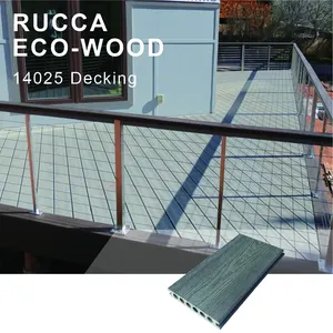 China Vervaardigen Terrasse Vloeren Wpc Terras Planken Light Grey Wpc Decking Boards Water-Proof Wpc Dek 140*25mm