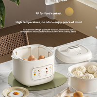 Poêle Électrique Portable Multifonction Antiadhésive avec Écran Tactile Intelligent et Minuteur 24H pour Cuisson à la Vapeur des Œufs, du Riz, des Nouilles, des Frites et des Aliments Cuites à la Vapeur, Facile à Nettoyer