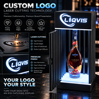 LiqVis OEM&ODM – Présentoir LED pour bouteilles, design structure métallique haut de gamme, éclairage changeant de couleur, épaisseur personnalisable, idéal pour les boîtes de nuit et les salons