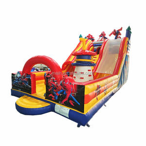 Château sautant gonflable Spider Man pour enfants amusants avec toboggan Funny Playground Bouncer 12x8x5m 30 Capacity CE Blower <span class=keywords><strong>à</strong></span> <span class=keywords><strong>vendre</strong></span> - Product Image 1