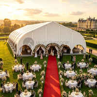 Tente de réception extérieure pour 100 personnes, tente en aluminium TFS pour cérémonie de mariage, fête, événement, banquet dans le jardin