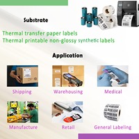 Cintas de Transferencia Térmica Personalizadas de Fábrica para Impresión de Etiquetas, Cintas de Cera/Resina/Cera-Resina para Impresión de Códigos de Barras