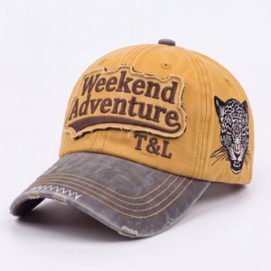 Casquette de baseball en faux daim personnalisée avec logo, broderie 3D en relief, imprimé animal, ajustable, qualité supérieure, fournisseur OEM ODM - Product Image 1