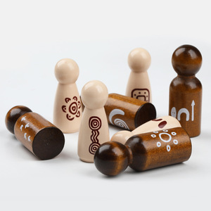 Figurines en bois personnalisées pour enfants de 4 à 6 ans, forme ronde, unisexe, décoration d'anniversaire, jouets en bois D011 - Product Image 1