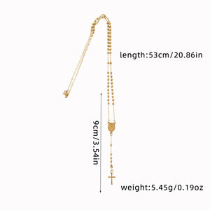 <span class=keywords><strong>Collana</strong></span> croce di gesus <span class=keywords><strong>collana</strong></span> con catena di preghiera a catena cattolica religiosa in acciaio inossidabile - Product Image 6