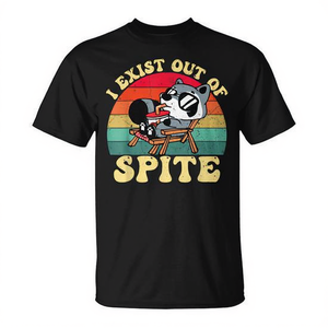 Camiseta I Exist Out Of Spite Raccoon para mujer, diseño vintage - Product Image 2