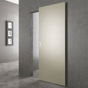 Porte Fantôme à Battant Cachée, Porte Intérieure en Bois Massif, Moderne, Luxe, Utilisation Domestique, Montage Mural, Rail Caché - Product Image 1