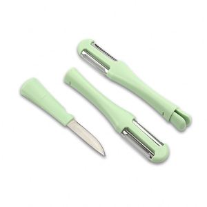 Couteau éplucheur multifonctionnel 3-en-1 à double tête pour légumes et fruits, spécial cuisine et usage domestique, vente en gros - Product Image 1
