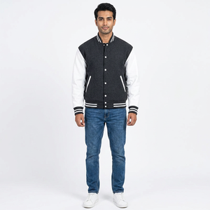 Veste varsity pour homme de qualité supérieure, best-seller, hiver, à capuche, coupe-vent, en toile matelassée, prix bas - Product Image 1
