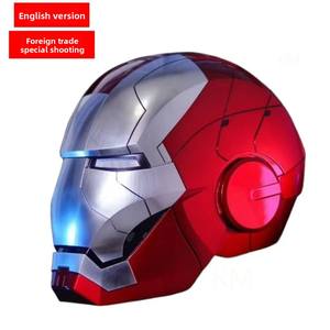 Máscara de Iron Man Mk5 1:1 para Juego de Rol, Control de Voz Electrónico de Encendido/Apagado, Iluminación para Halloween, Transpirable, Ecológica, Sensor Táctil - Product Image 4