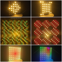 Panneau lumineux LED matriciel 7x7 Or/Blanc chaud RGB, contrôle DMX512, éclairage de scène pour événements, DJ et soirées