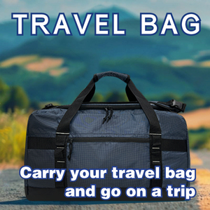 Bolsa de lona de poliéster con compartimento para zapatos, correa ajustable, plegable, ligera, de gran capacidad, para viajes, unisex - Product Image 6