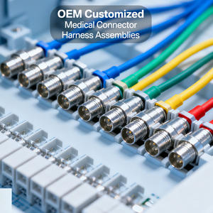 OEM Angepasster Medizinischer Stromanschluss-Kabelbaum IP68 Wasserdicht Biokompatibel Langlebig für Langzeitgebrauch Hochreine Stecker/Buchsen 20A - Product Image 1