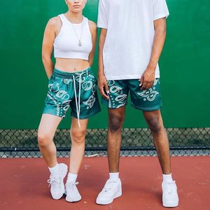 Shorts personnalisés pour hommes imprimés Paisley, séchage rapide, athlétiques, streetwear, taille à cordon, 100% polyester - Product Image 6