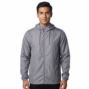 Customizable Men's Stand Collar Rain <b>Jacket</b> Men Sport Outdoor <b>Waterproof</b> Windbreaker Hoodie <b>Jacket</b> Black Fashion Custom Logo - Product Image 1