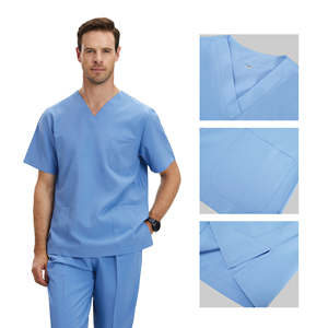Tenues médicales de haute qualité pour hôpitaux, uniformes de médecin, ensembles infirmiers unisexes, matière Spandex, grandes tailles, vente en gros - Product Image 6