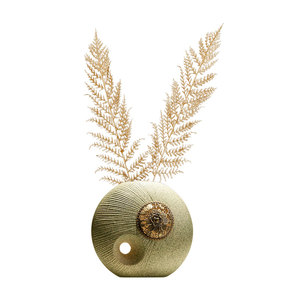 Nuovo Arrivo: <span class=keywords><strong>Vaso</strong></span> <span class=keywords><strong>in</strong></span> Ceramica Artigianale Texturizzato con Dettagli Dorati - Ornamento Decorativo per Hotel e Mobile TV del Soggiorno - Product Image 3