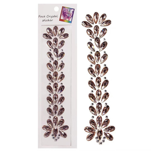 Autocollants de tatouage en strass, décorations temporaires pour cheveux et visage, cristaux de maquillage pour fêtes, scènes et festivals - Product Image 3
