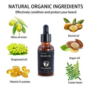 YURHERSU销售男士护理胡须产品自有品牌胡须油降低干燥粗糙度男士定制胡须油檀香 - Product Image 6