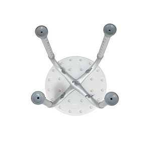 Adjustable Height Aluminum Alloy <b>Shower</b> Chair Bath <b>Stool</b> <b>For</b> Elderly Toilet Use White Silver - Product Image 2