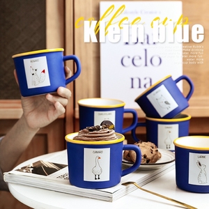 Tasse en émail style rétro pour la saison des diplômes, impression <span class=keywords><strong>de</strong></span> LOGO par transfert thermique, anti-chute, en porcelaine, pour photos <span class=keywords><strong>de</strong></span> maternelle - Product Image 1